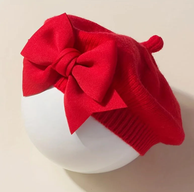 baby beret, bow hat, newborn baby 1-3 years old painter hat, baby girl clothing, baby spring headwear, toddler hair accessories