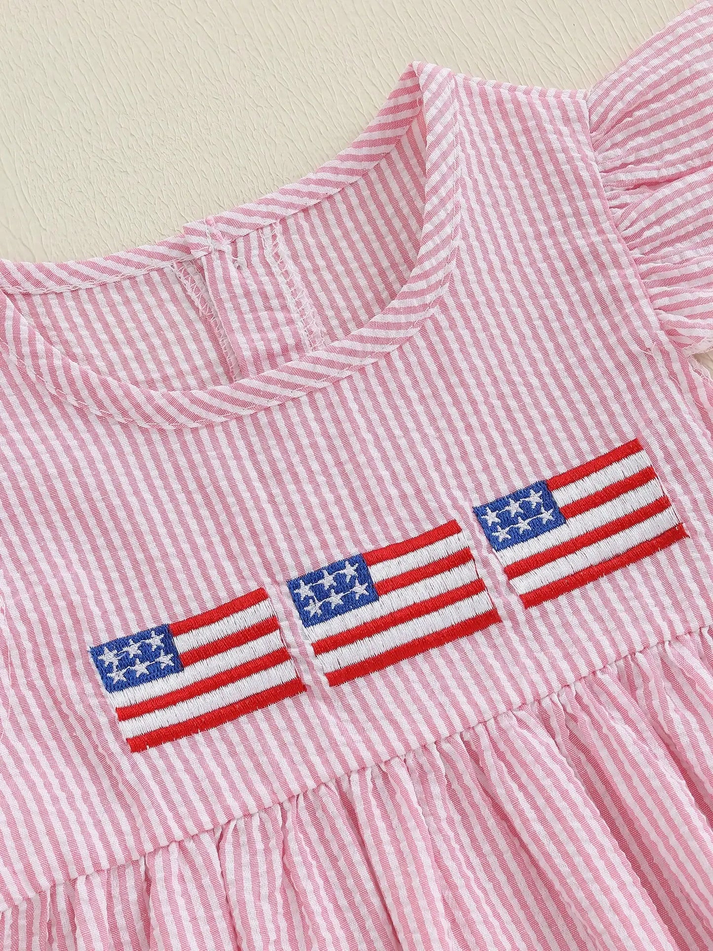 Toddler Baby 4th Of July Outfit Girls Fourth Of July Dress American Flag Smocked Dresses Independence Day Clothes
