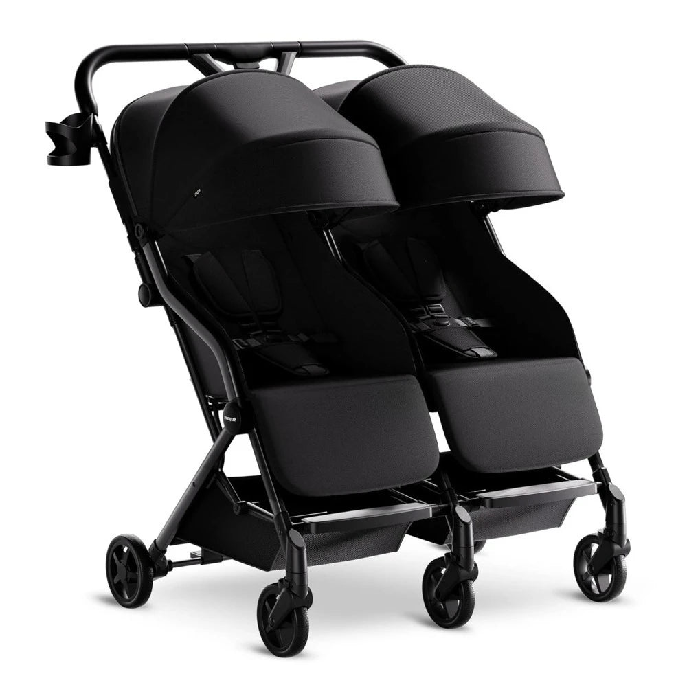 Lithe Double Stroller Lightweight Side by Side Stroller for Infant and Toddler Easy Fold Compact Umbrella Stroller with UPF50
