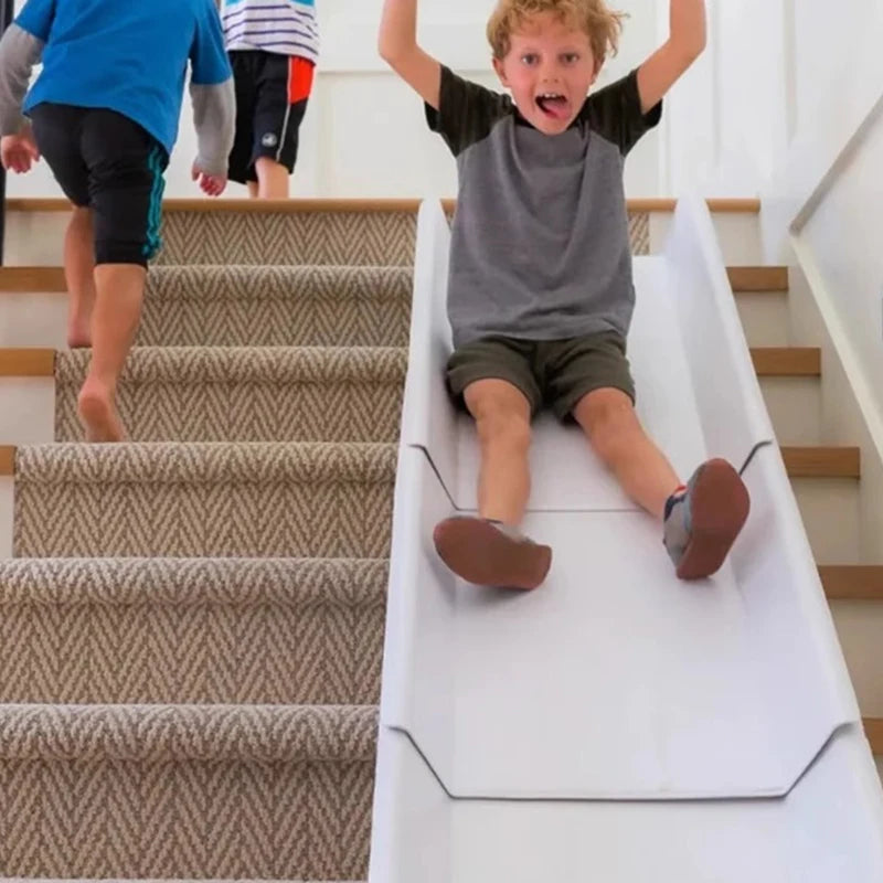 Indoor Children Stairway Slide Safety Foldable Home Kids Step Slides Playing Free Installation Outdoor Slides Kid Play Household