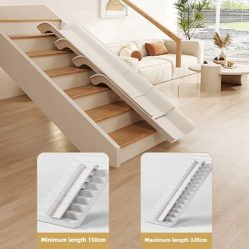 Indoor Children Stairway Slide Safety Foldable Home Kids Step Slides Playing Free Installation Outdoor Slides Kid Play Household