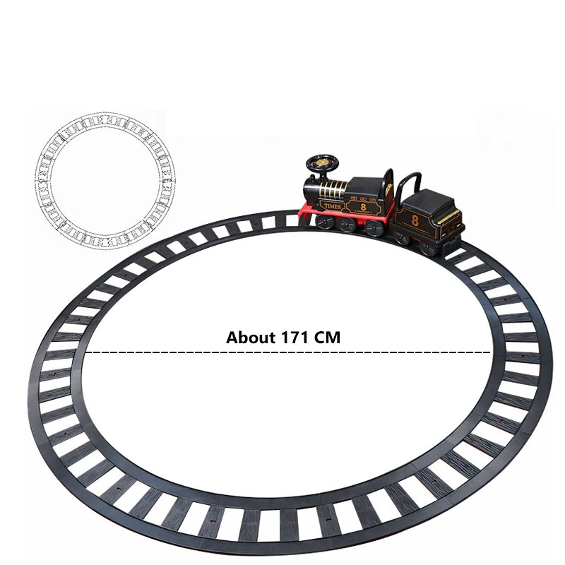 Electric Train Kids Riding Toy Classical Model Can Carry Train Rail Car Children Baby Walker Stroller Toys Child Christmas Gifts