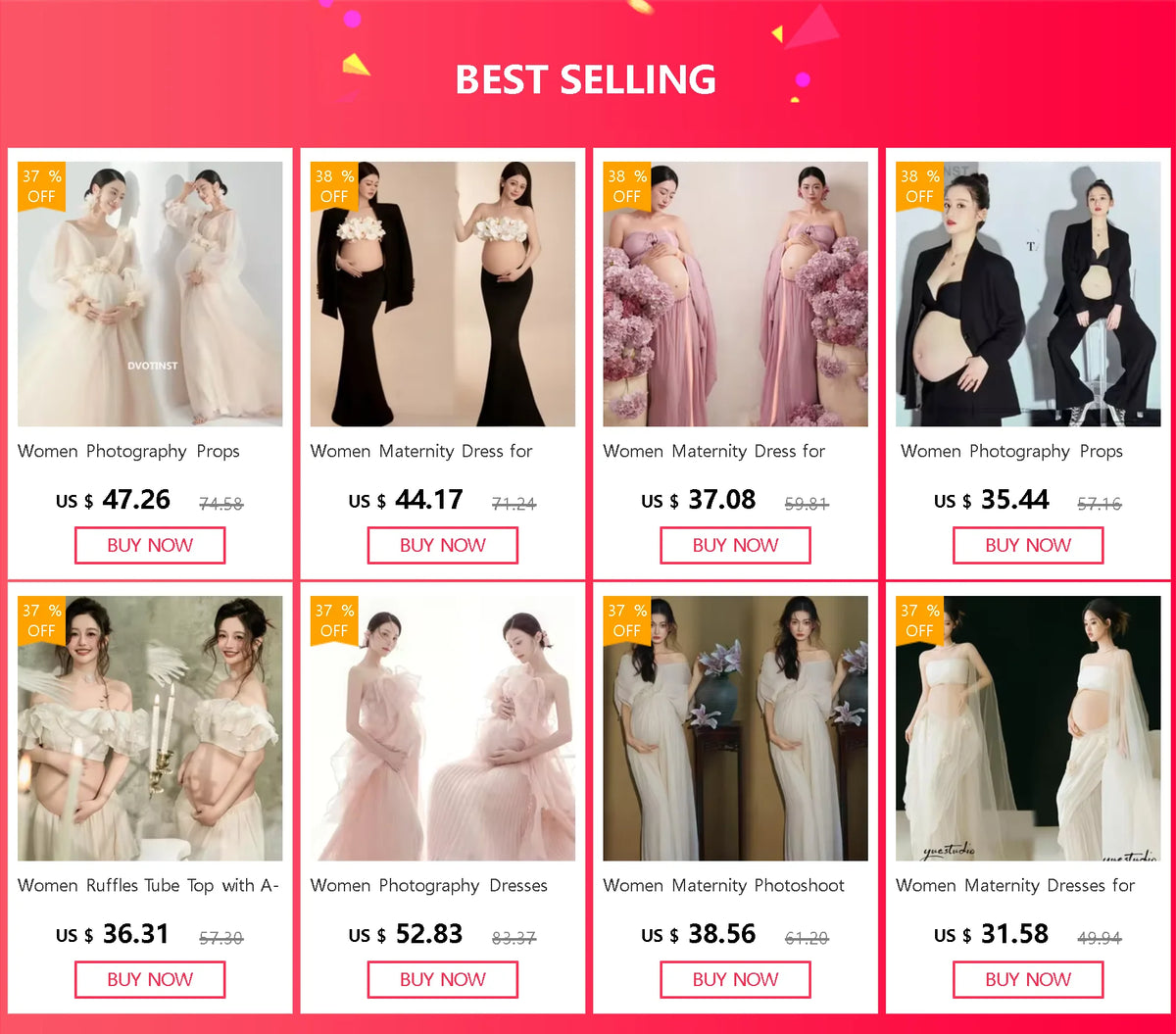 Women Photography Dresses Fairy Pink Maternity Dress Elegant Pregnancy Dress for Studio Shooting Clothing Photo Shoot Wedding