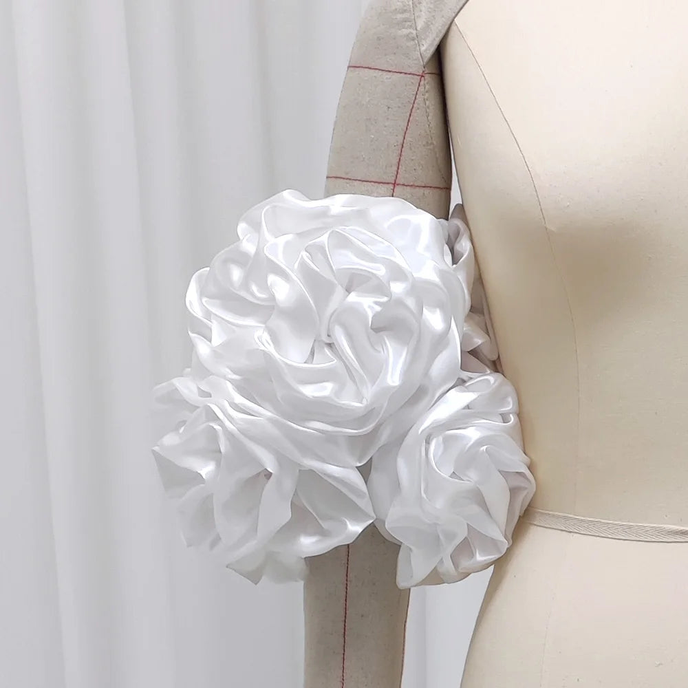 Removable 3D Floral Bubble Sleeves Photography Accessories For Women Detachable Sleeves Wedding Dress Photo Shooting Props