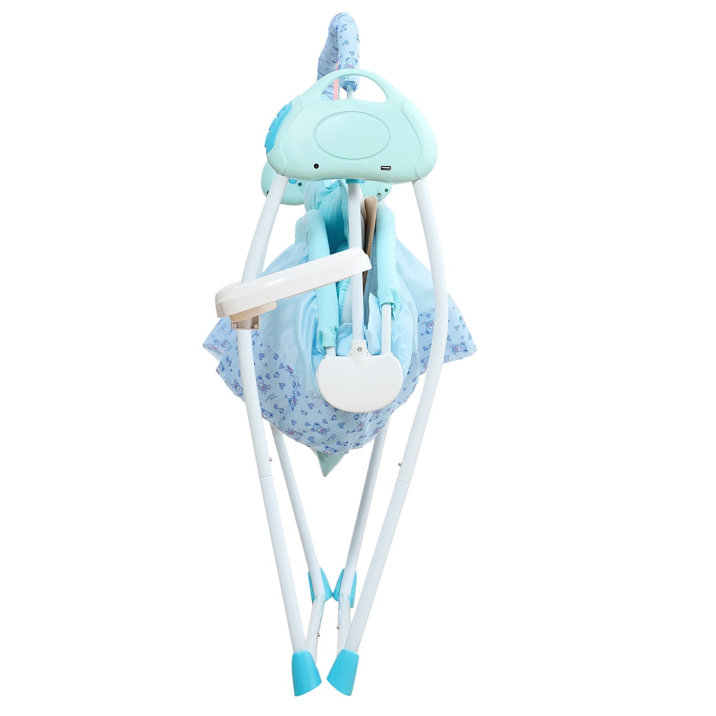 0-18 MonthsInfant Bed Auto Swing with Music, 25KG/55LBS Capacity, Electric Baby Crib Cradle, Foldable Baby Bassinet, (Blue)