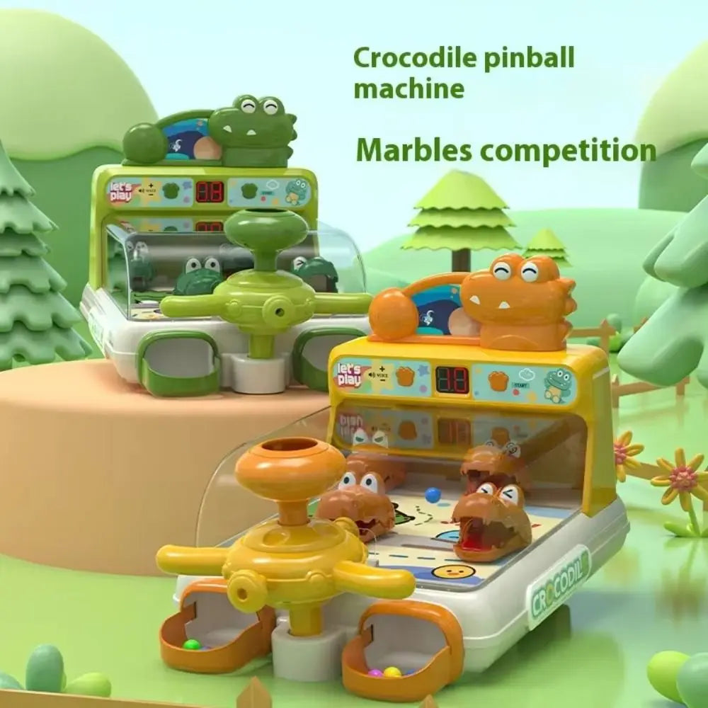 Crocodile Table Game Pinball Shooting Machine Score Shooting Target Desktop Party Game Kid Educational Toy Adult Christmas Gifts