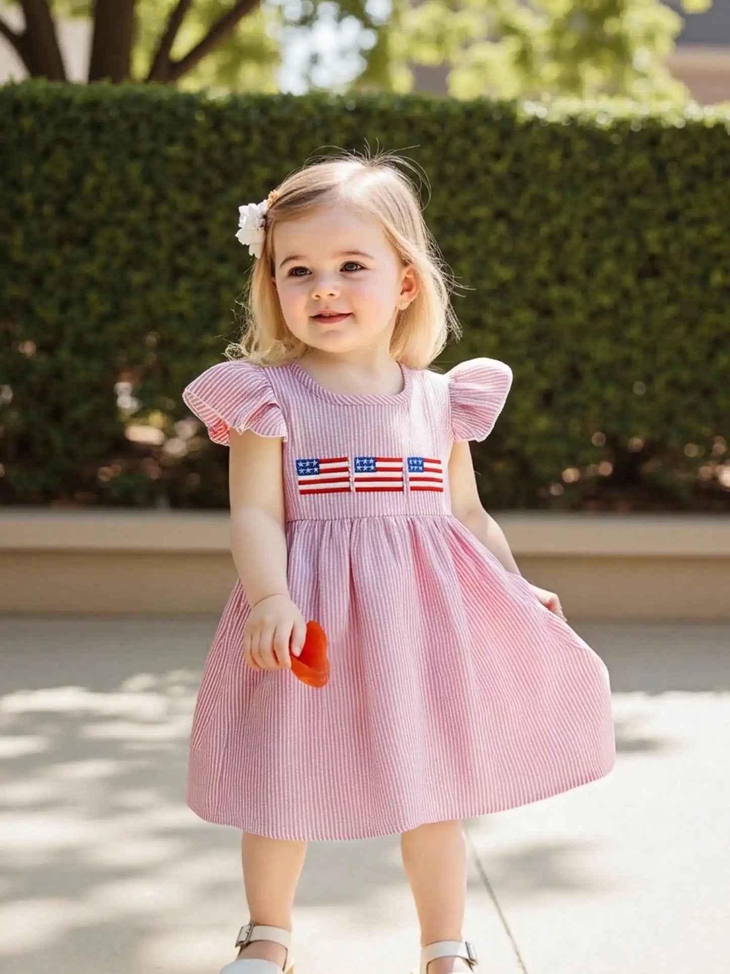 Toddler Baby 4th Of July Outfit Girls Fourth Of July Dress American Flag Smocked Dresses Independence Day Clothes