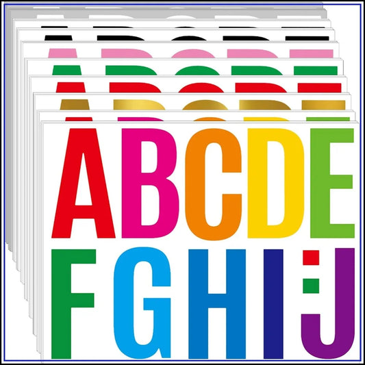 460 Pcs 4 Inch Self-Adhesive Letter Stickers, Waterproof Vinyl Alphabet Numbers for Bulletin Board, Classroom, Mailbox Decor